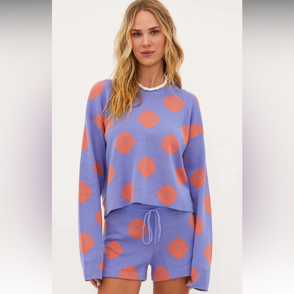 Beach Riot NWT Siren Shells Sz XS sweater set + choose Sz Sm or Sz medium shorts